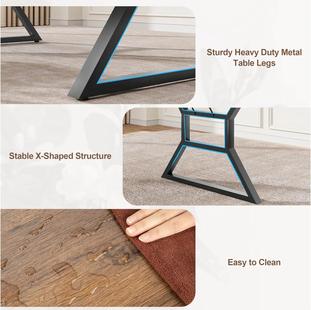 70.9" for 6-8 Wooden Rectangular Heavy-Duty
