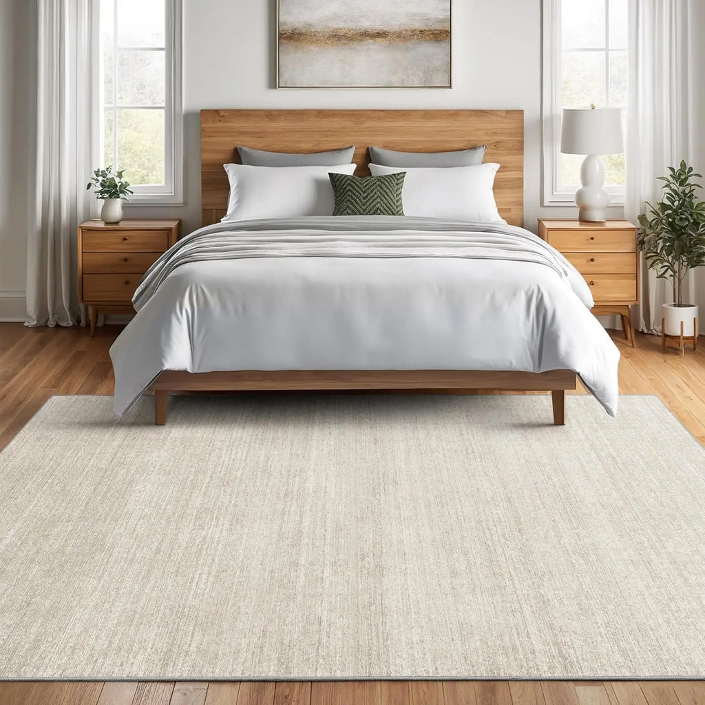 5x7 Washable Pet-Friendly Beige