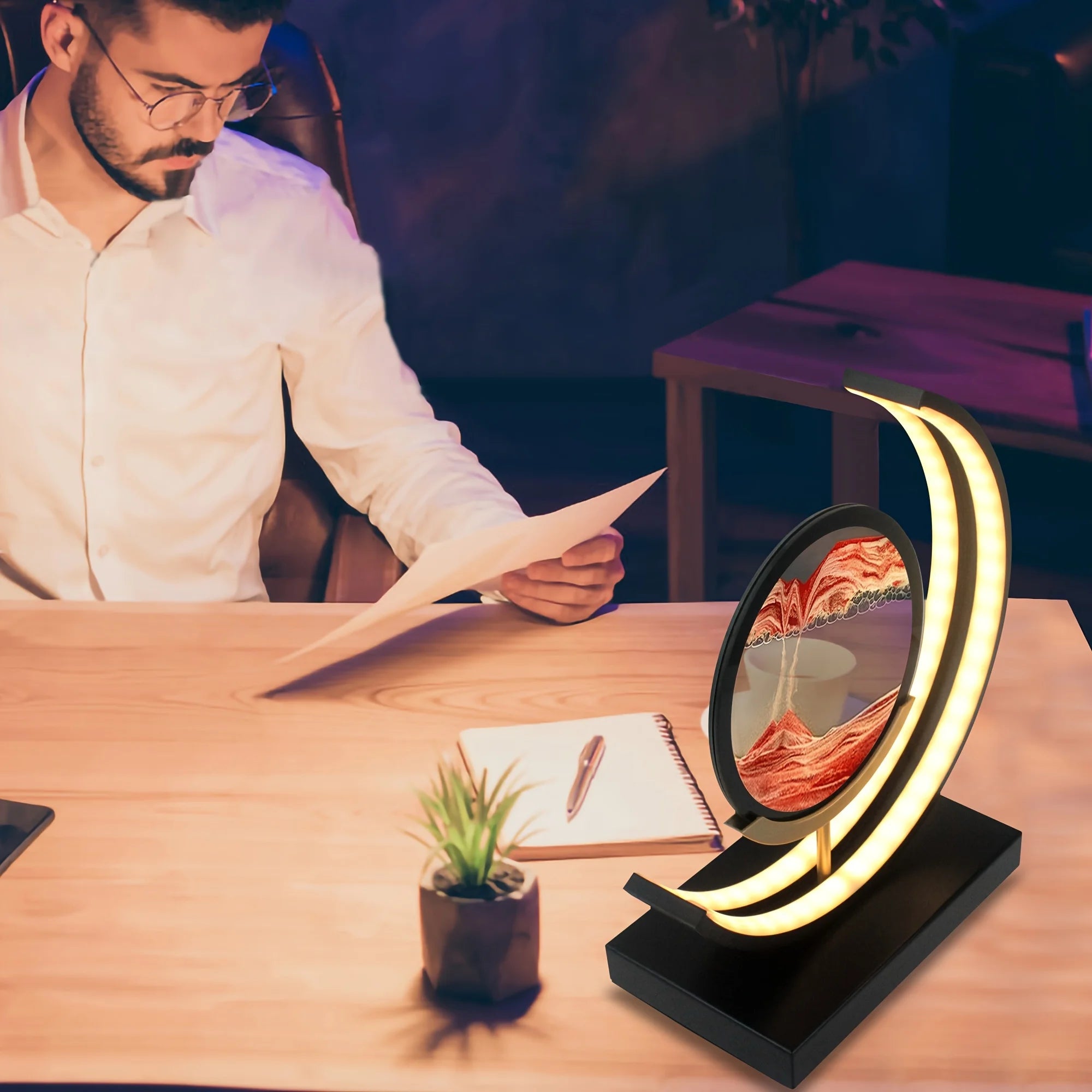 Moving Sand Art Picture-In- Motion Lamp