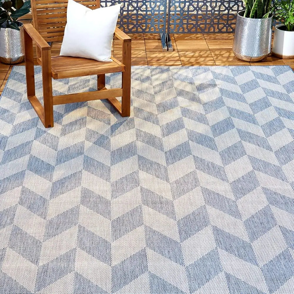 7'9"x10'9" Herringbone Indoor/Outdoor