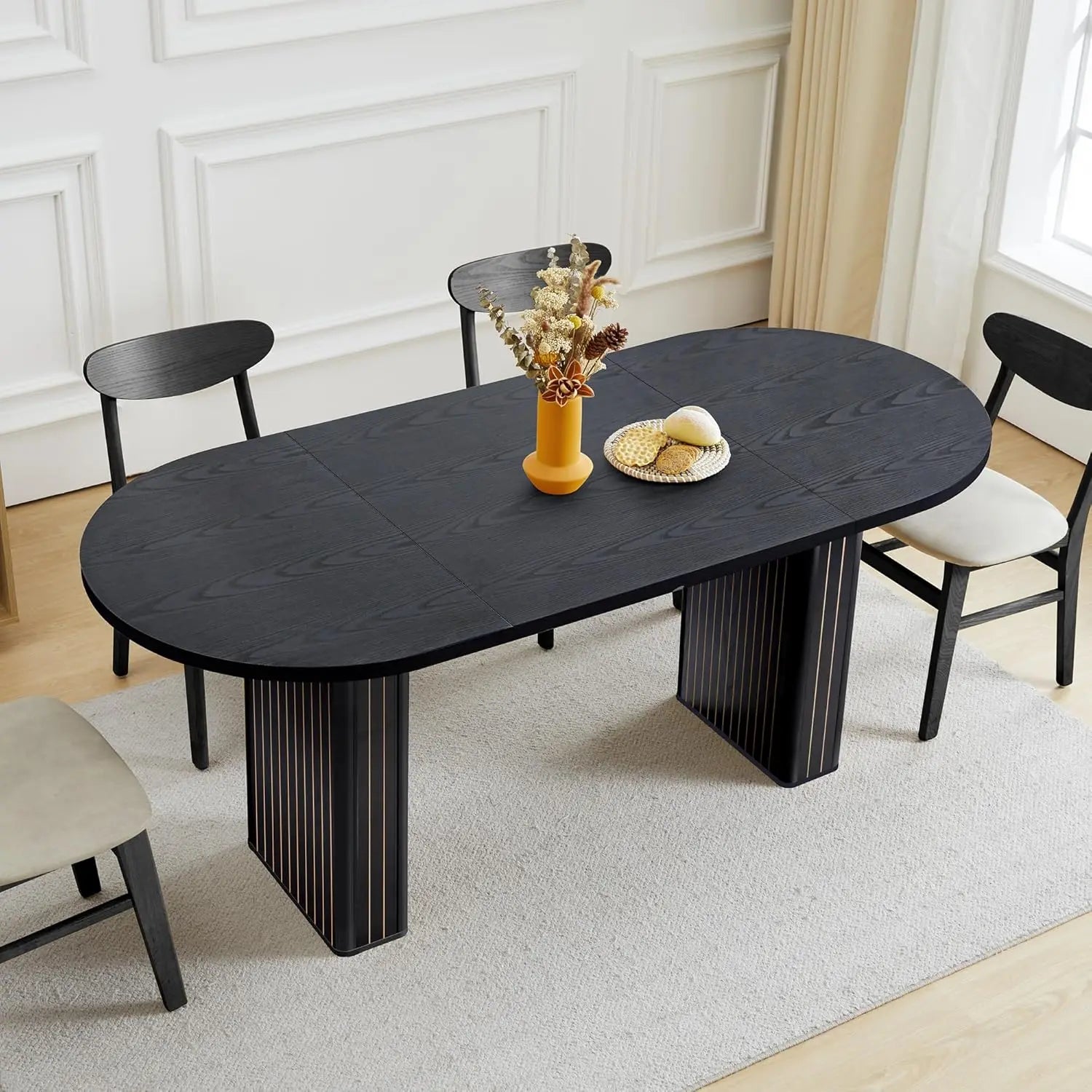 41-78" Extendable for4-8 Round/oval Fluted base