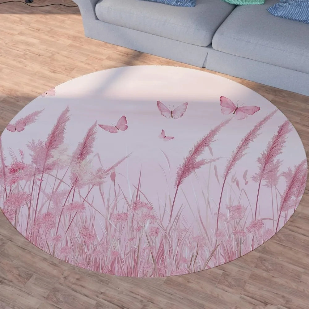 6' Red Floral Butterfly Circle