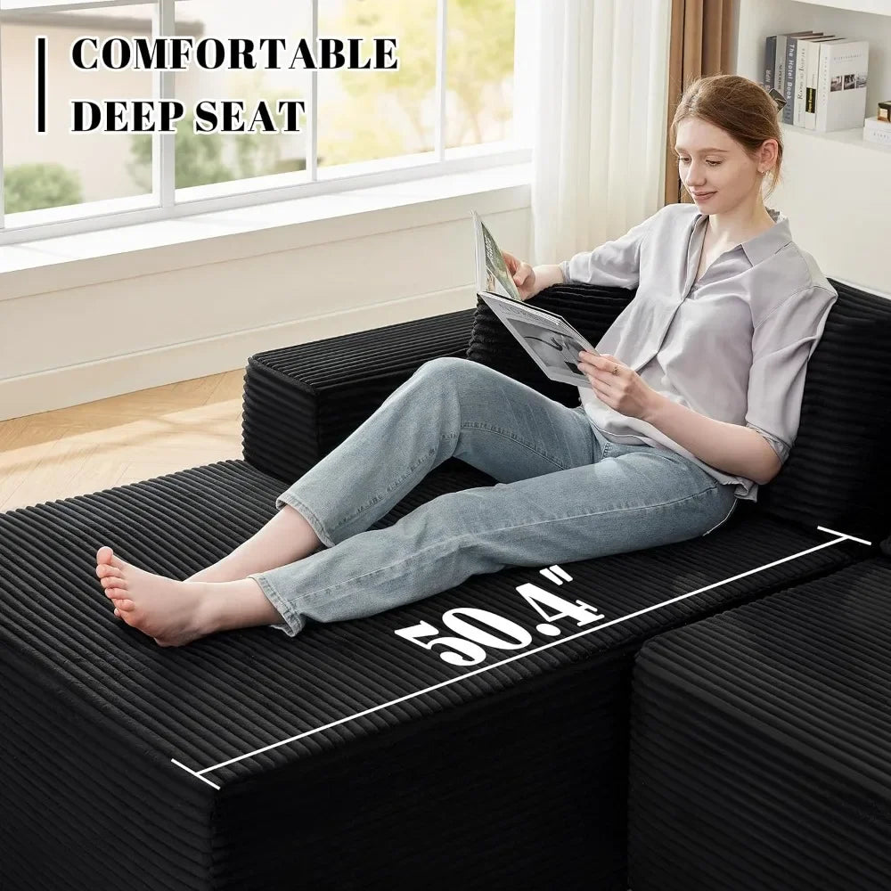 110” Cloud Sectional Couch Boneless