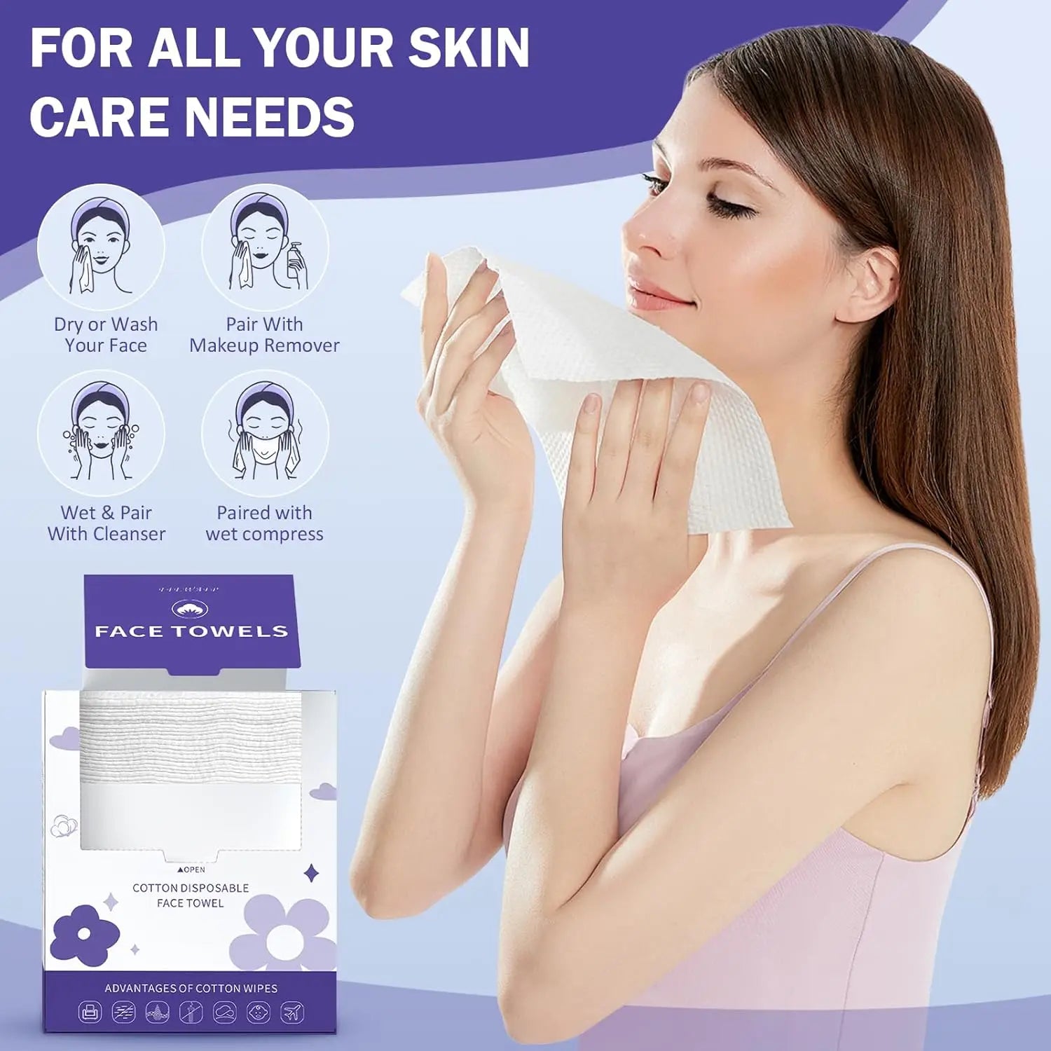 100-Count Disposable Face Towels