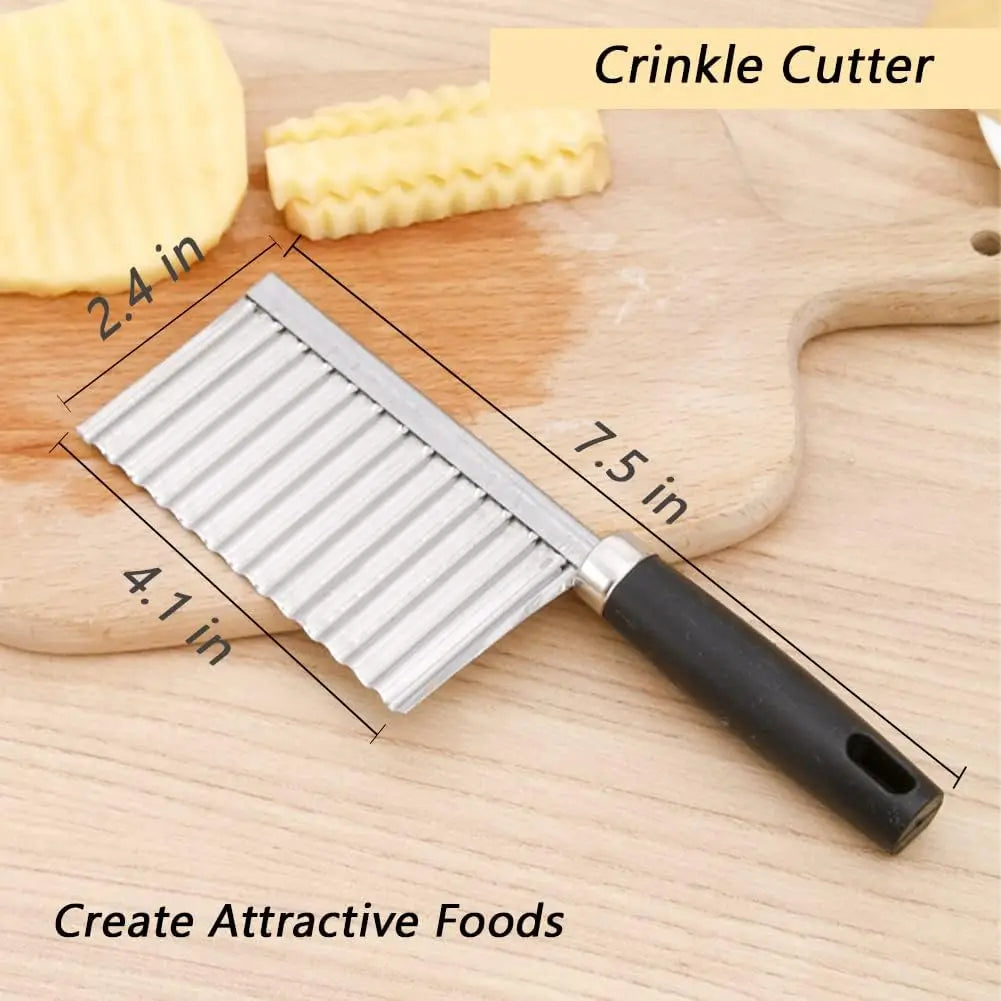 Crinkle Cutter Knife Stainless Vegetable