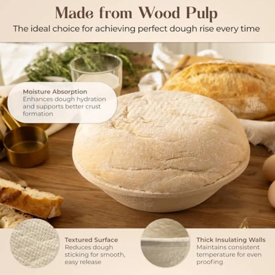 Wood Pulp Bread Proofing Basket 13" Oval