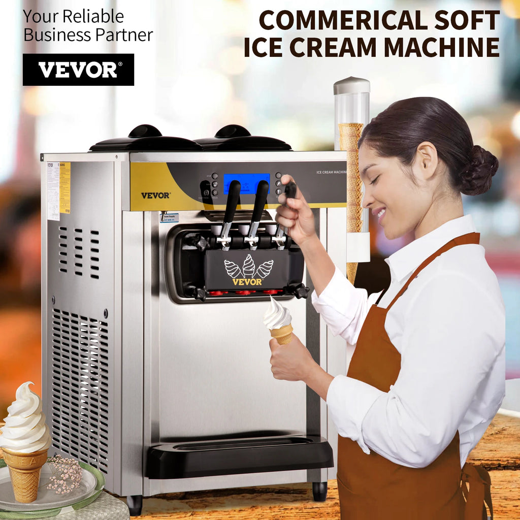 Commercial 22-30 L/H Soft Ice Cream Machine