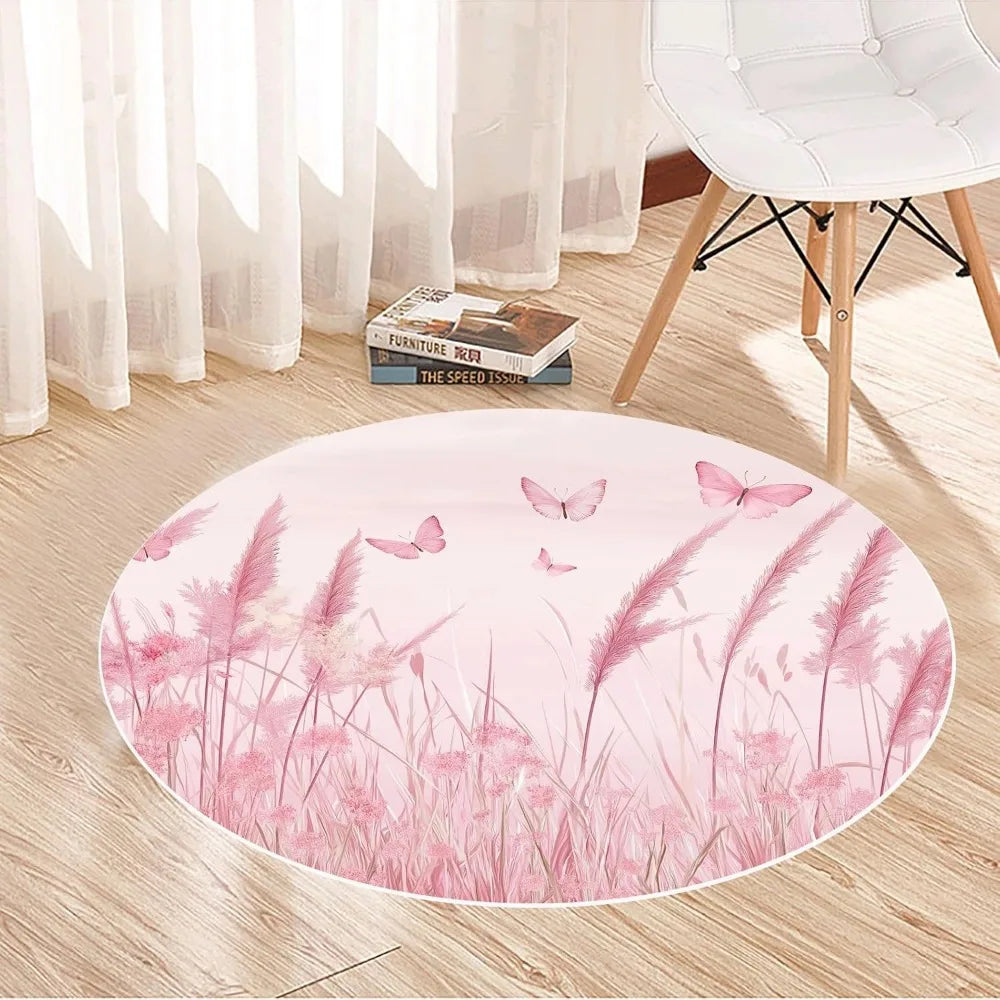 6' Red Floral Butterfly Circle