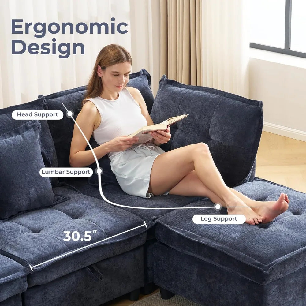133'' Modular Sectional U-Shaped