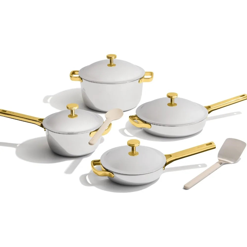 titanium pro cookware set, nonstick, no-coat technology