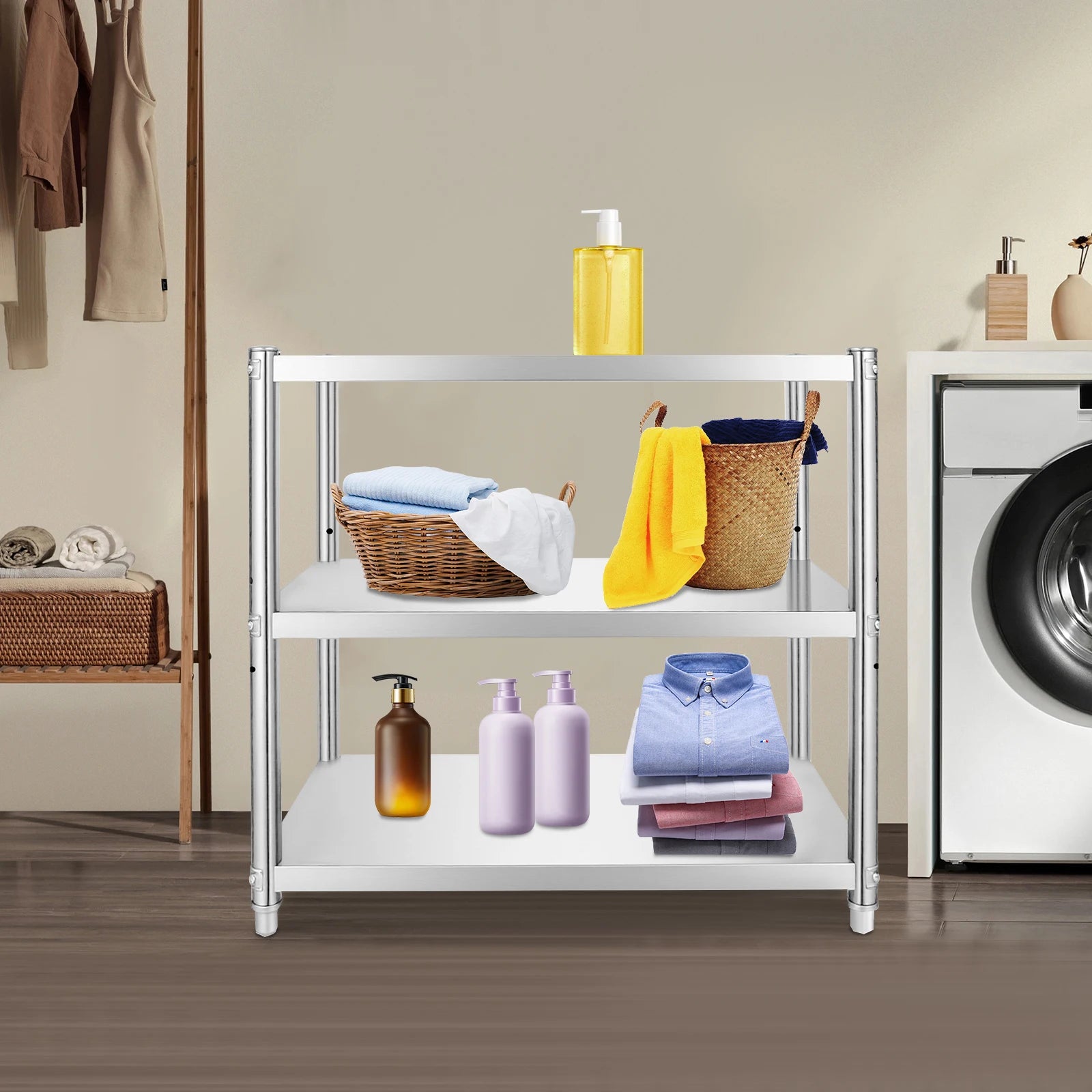 3-Tier Stainless Steel Work 80*40*80cm