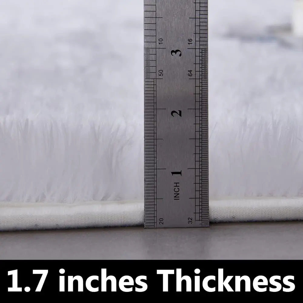 7' Circle Plush White Soft