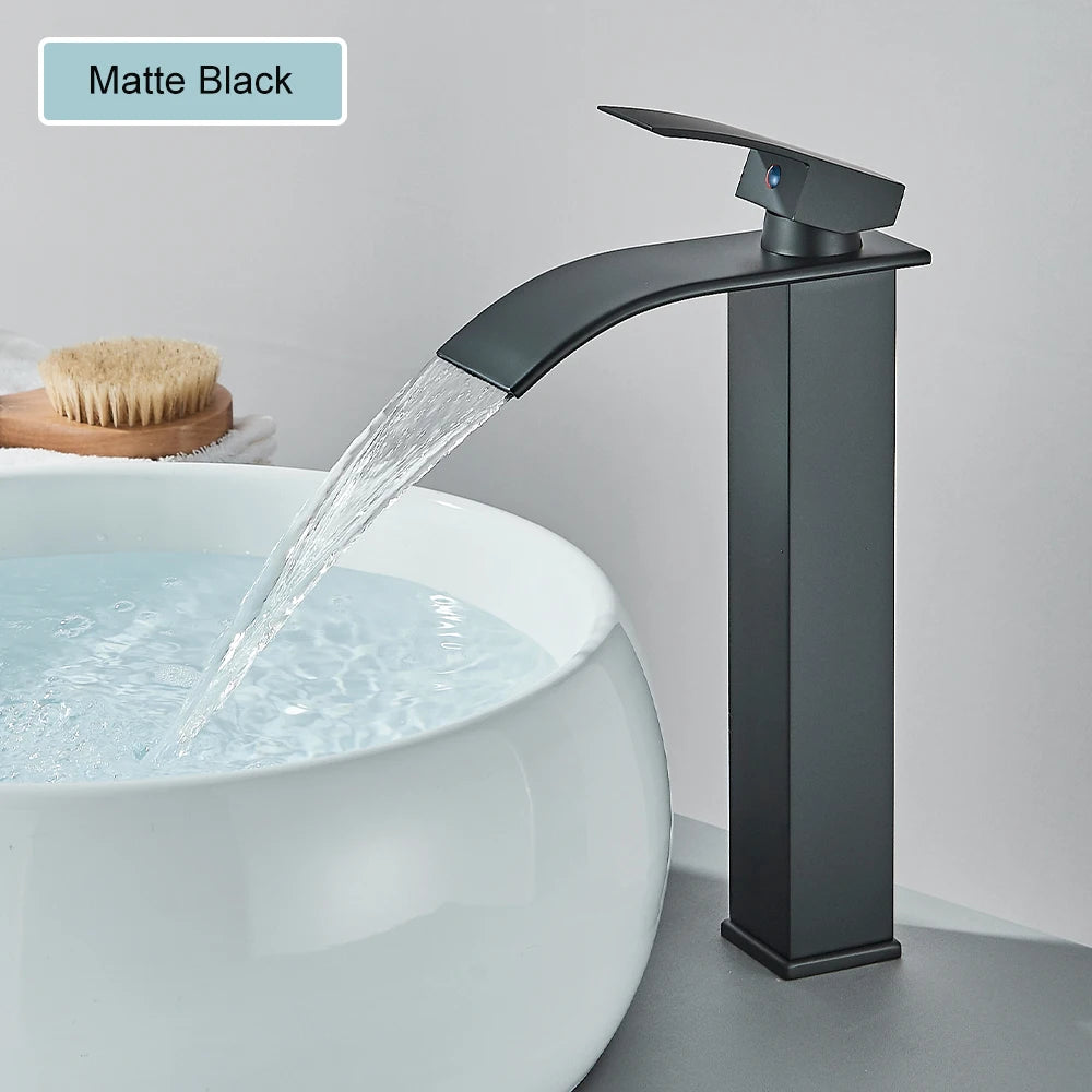 Chrome Bathroom Waterfall Single Handle