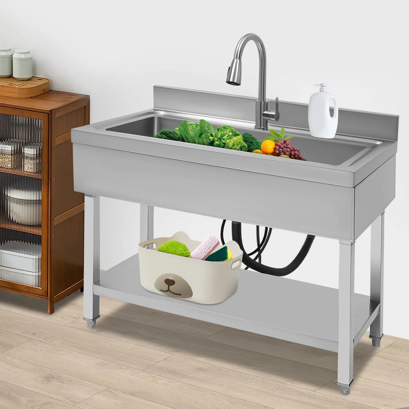 Stainless Utility Sink Single Bowl 13Gal
