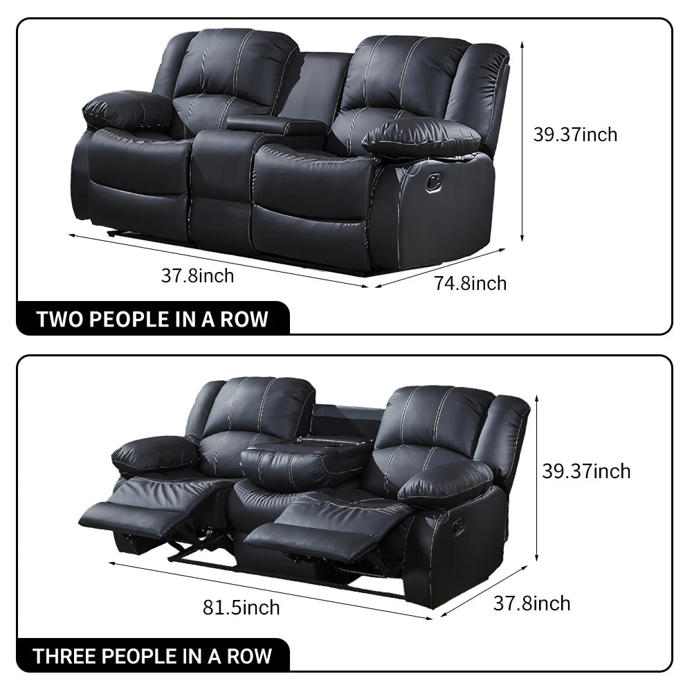 Power Loveseat Recliner Sofa Theater