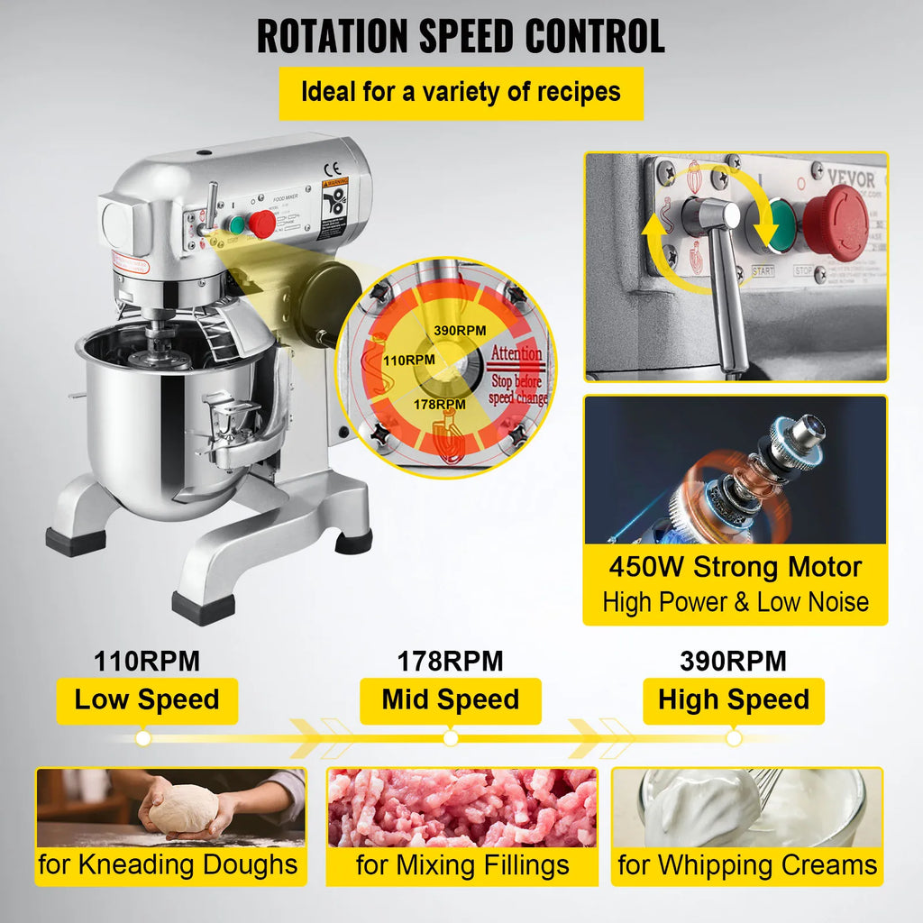 10- 30L Electric Dough Machine Stainless Commercial