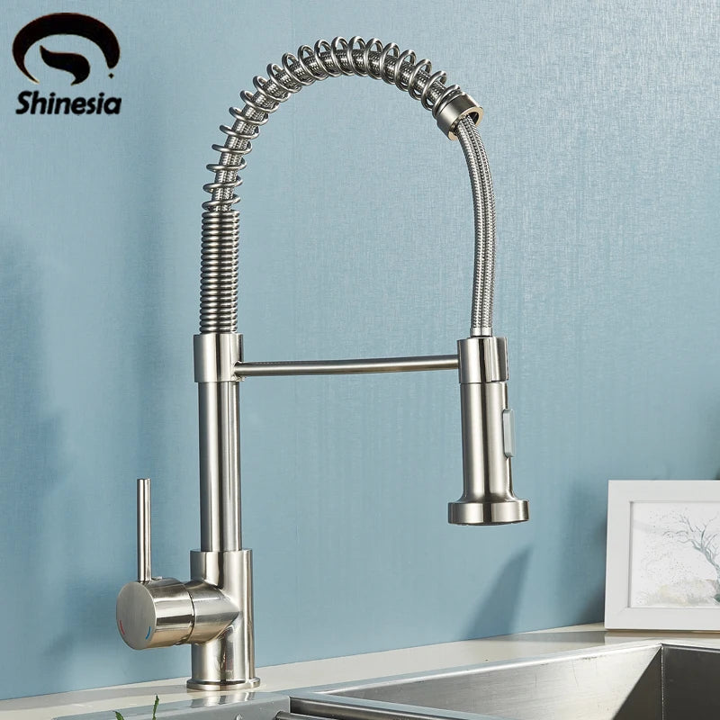 Brushed Nickel Deck Mounted Mixer 360 Rotation