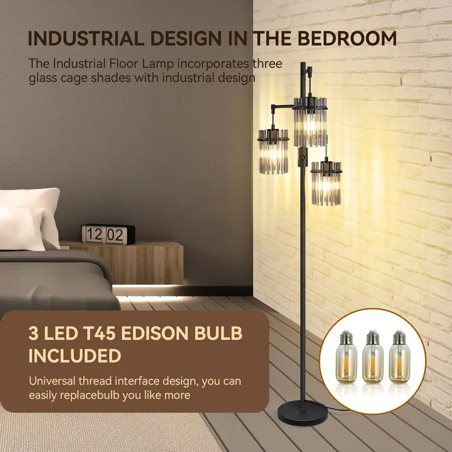 Modern Dimmable Glass Tree  Lamps