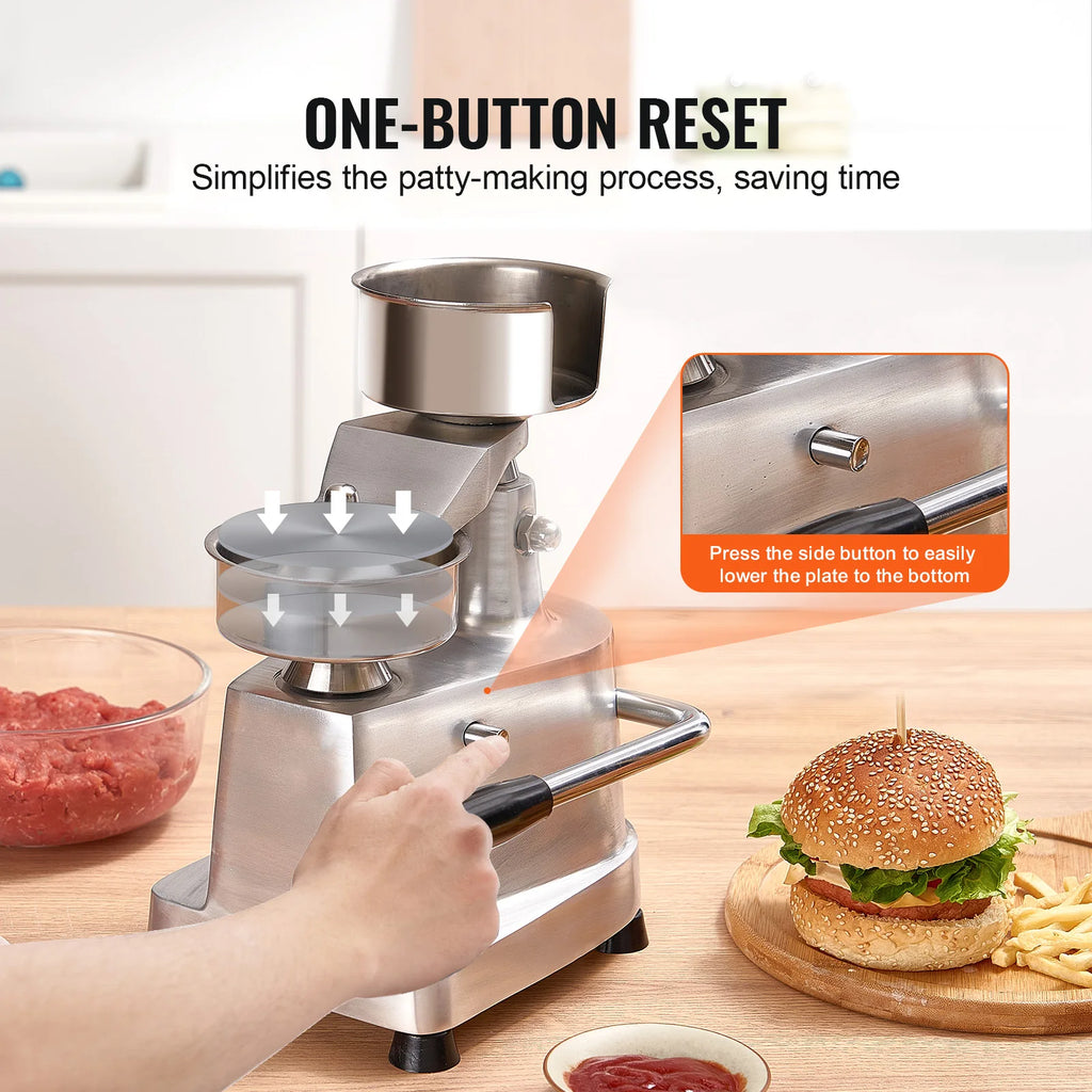 Commercial Burger Patty Maker 100mm/4in Stainless