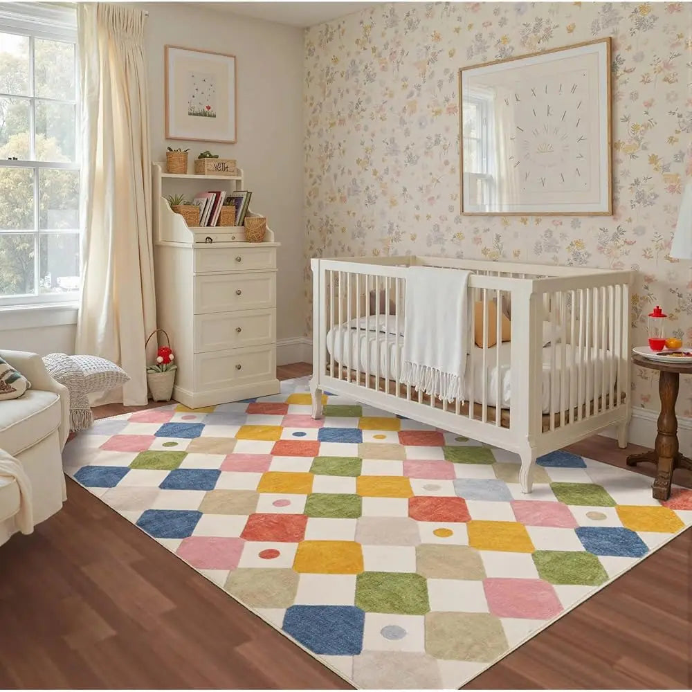 Area Rug 5X7 Diamond Kids Washable