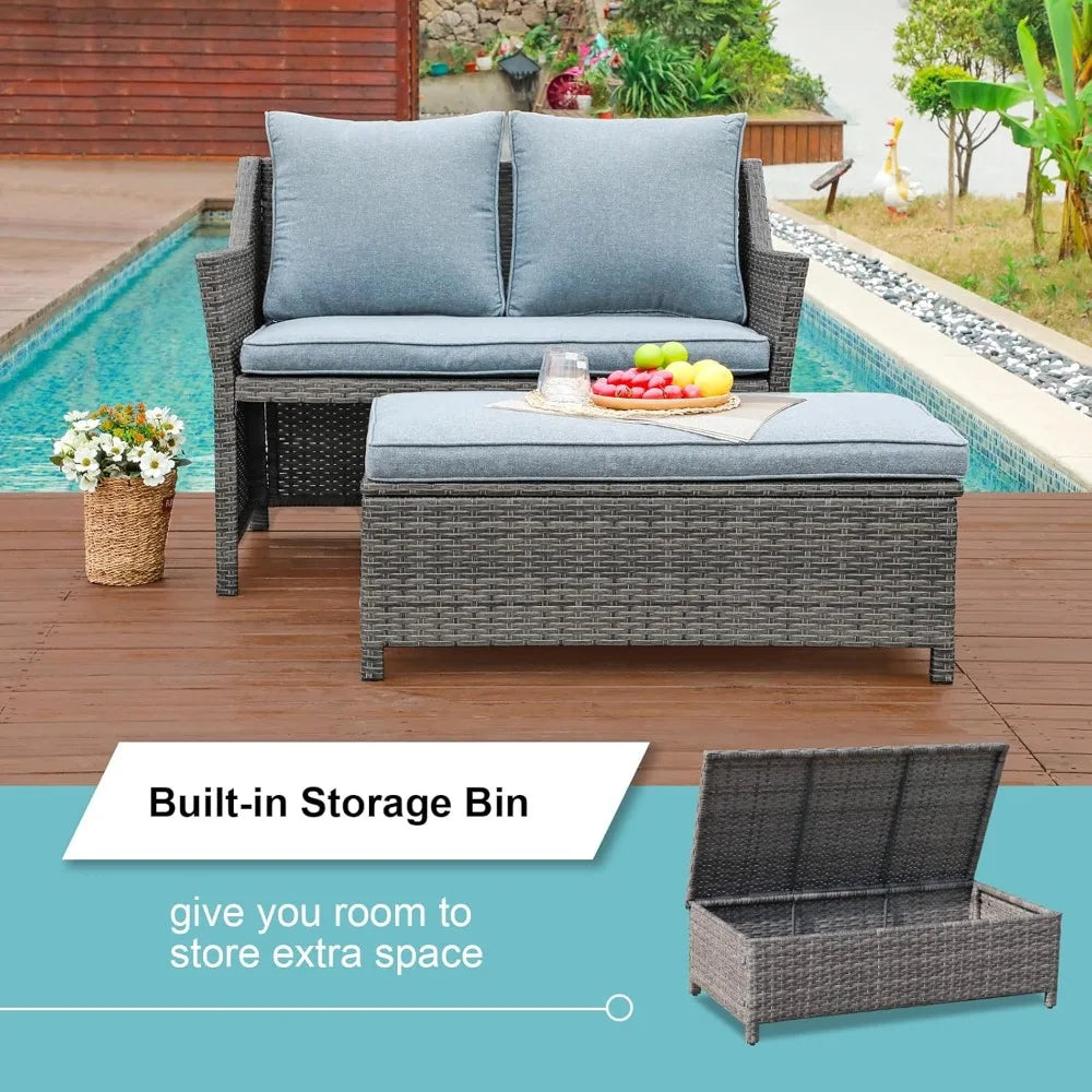 Casual Whicker 2-Piece Patio Set