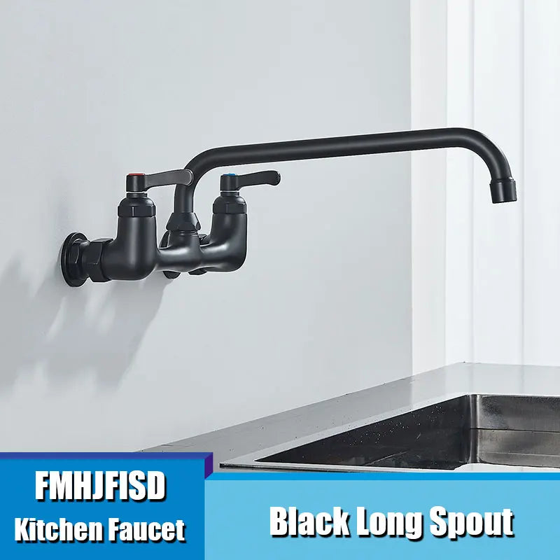 Matte Black Long Spout Wall Mounted