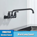 Matte Black Long Spout Wall Mounted