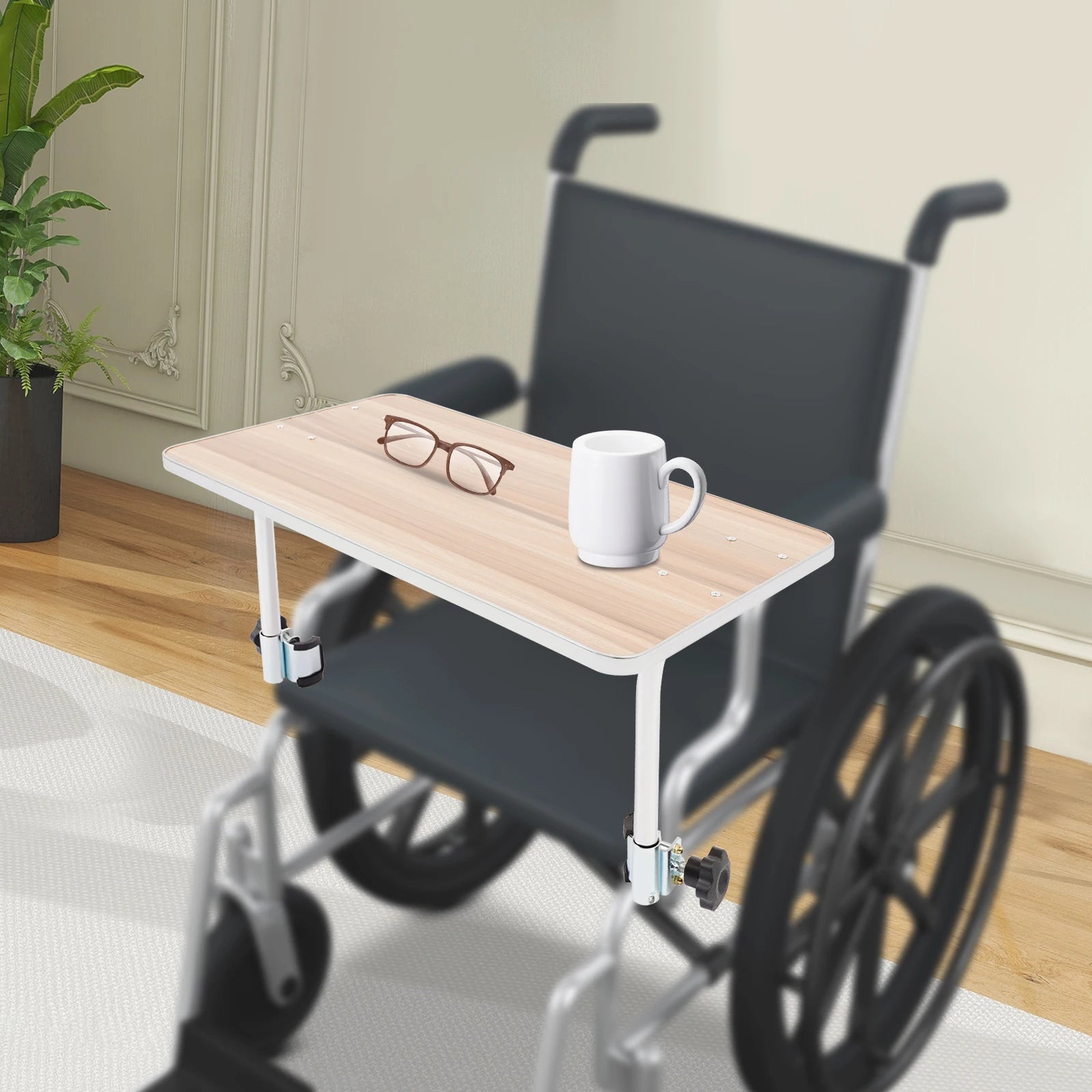 Portable Wooden Wheelchair Tray Table
