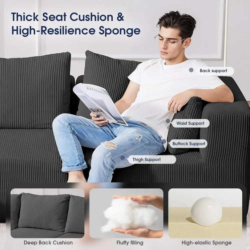 135'' Modular Sectional U-Shaped