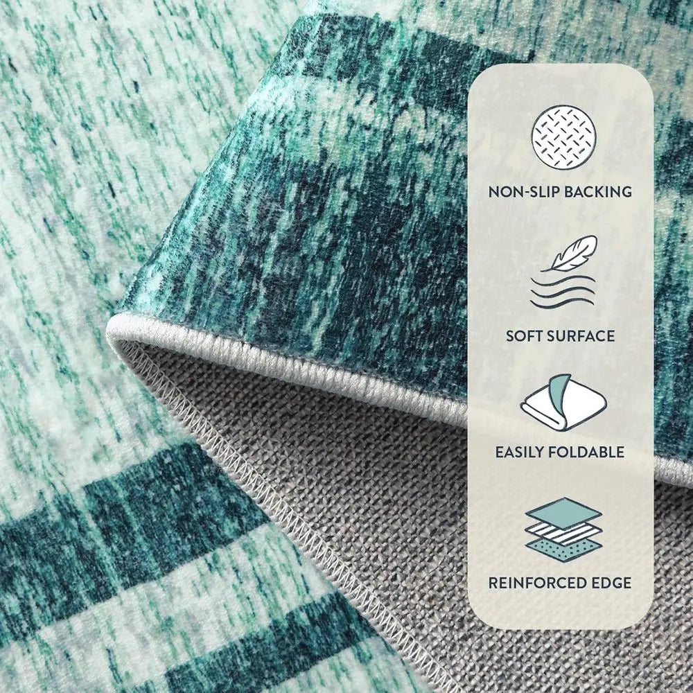 6' Circle Ultra Thin Washable Soft Teal