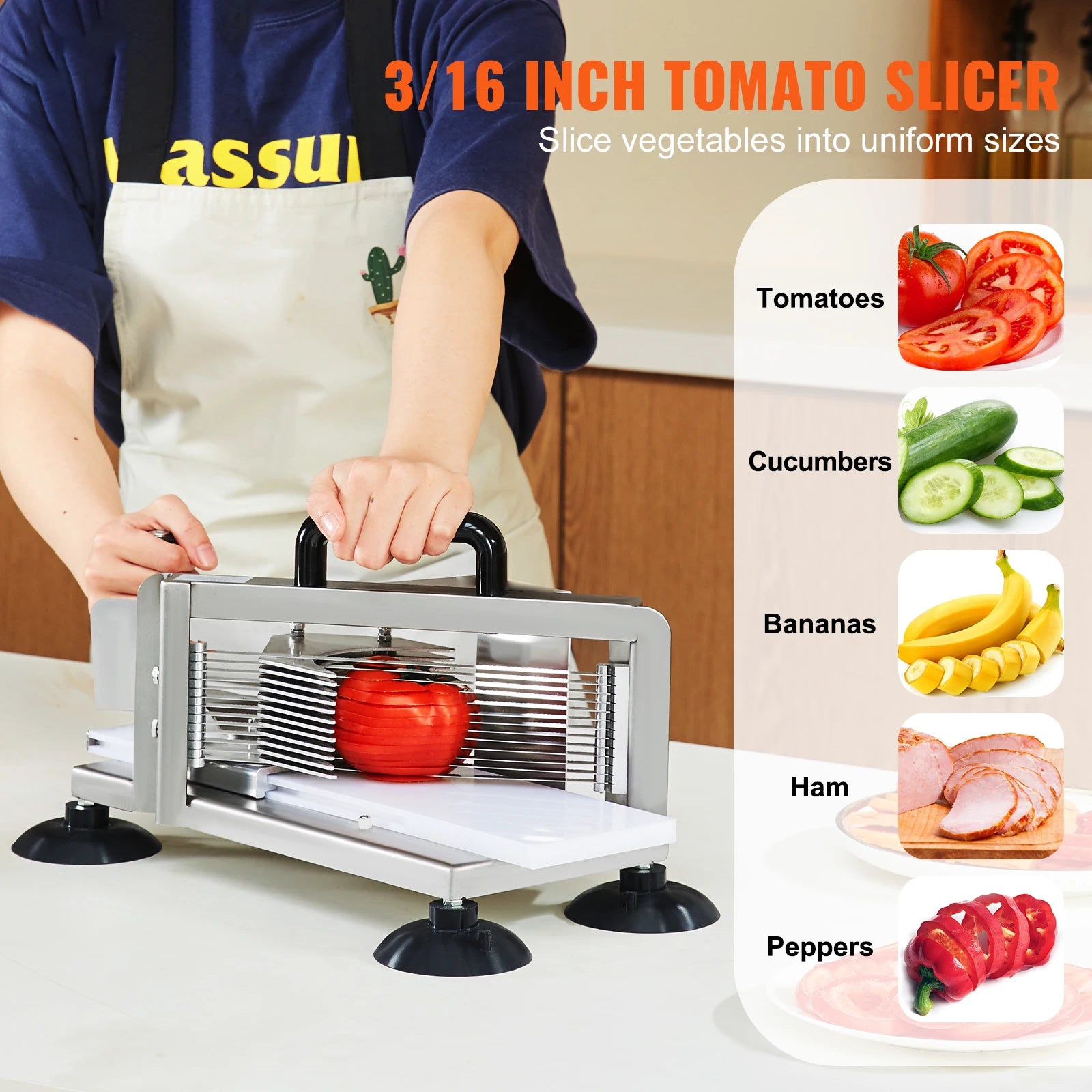 Tomato Slicer 3/16" Tomato Cutter/Slicer Stainless
