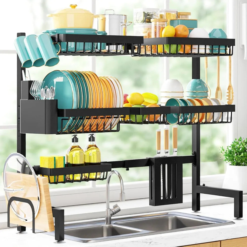 Adjustable Over Sink Dish Rack 3 Tier