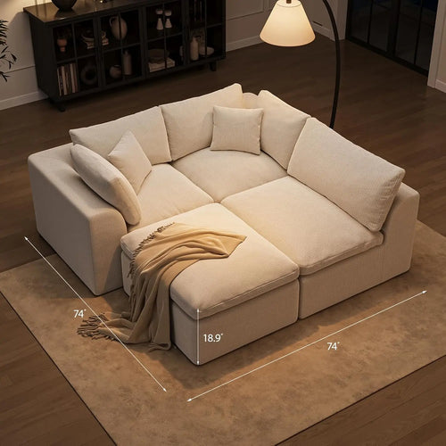 108" Cloud Sectional L Shape