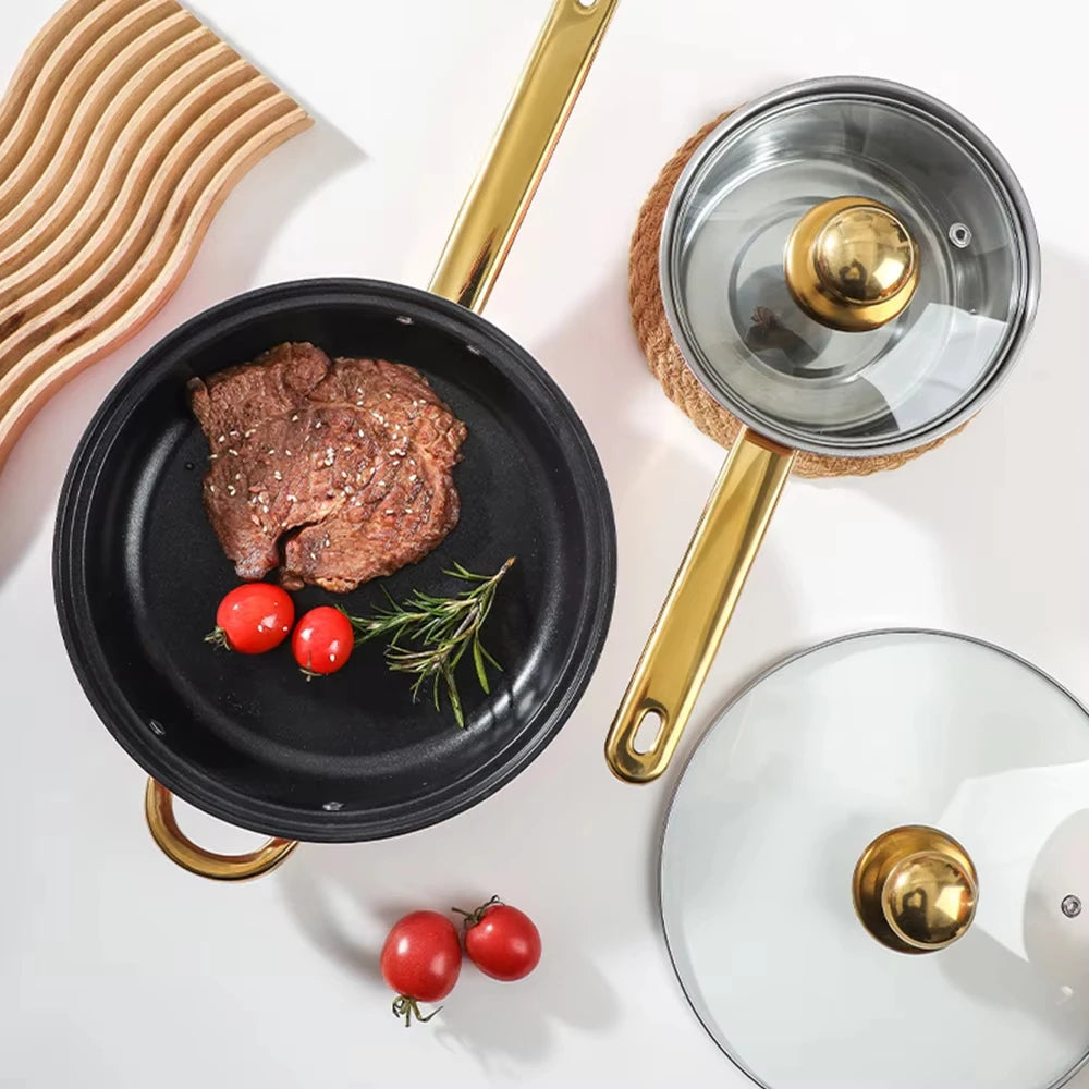 12PCS Stainless Steel Colored Cookware