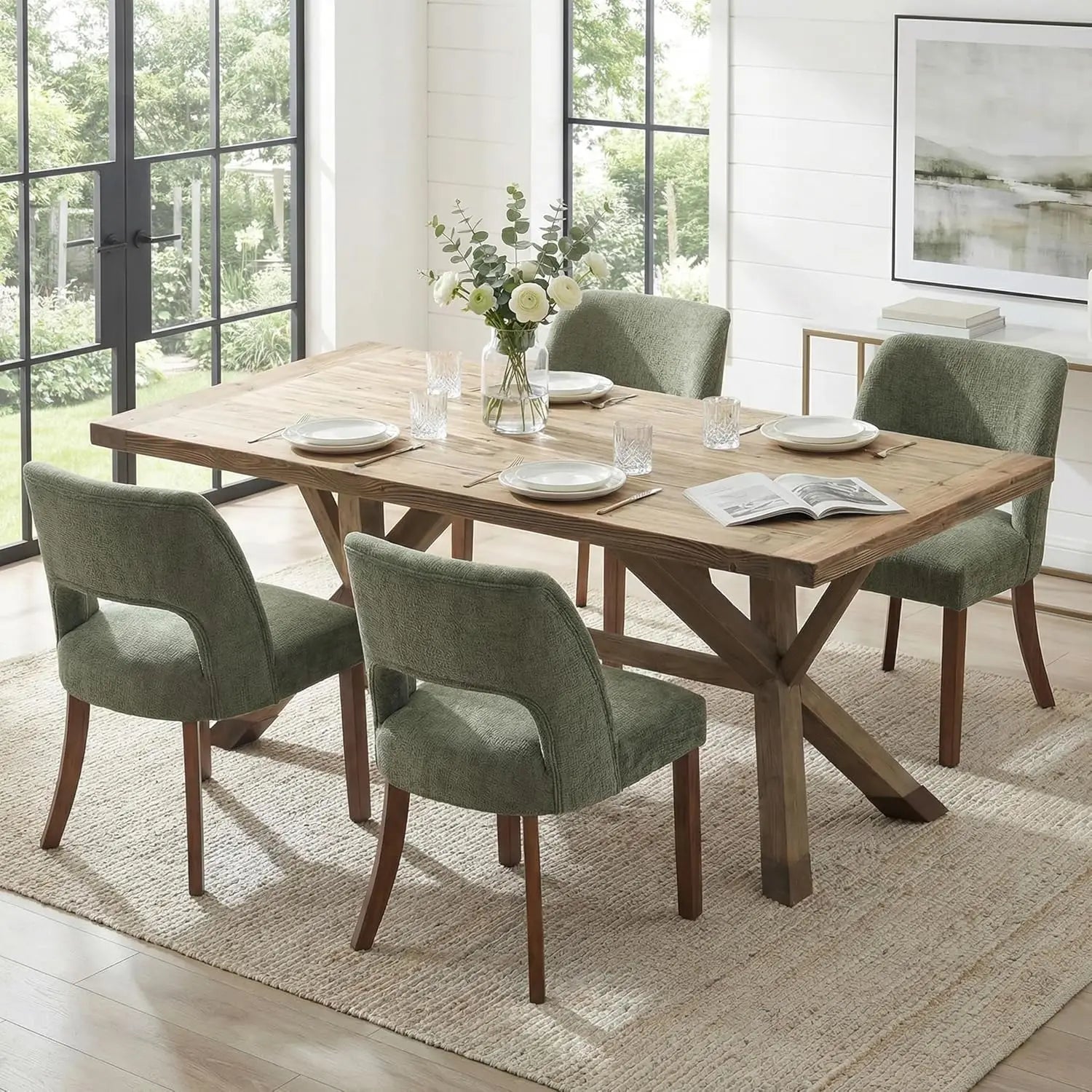 4 Mid Century Modern Upholstered