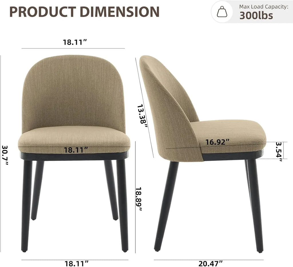 2 Upholstered Modern Fabric