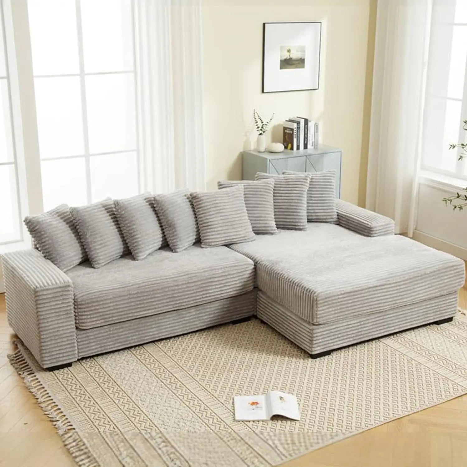 111-inch Modern Corner Sofa,