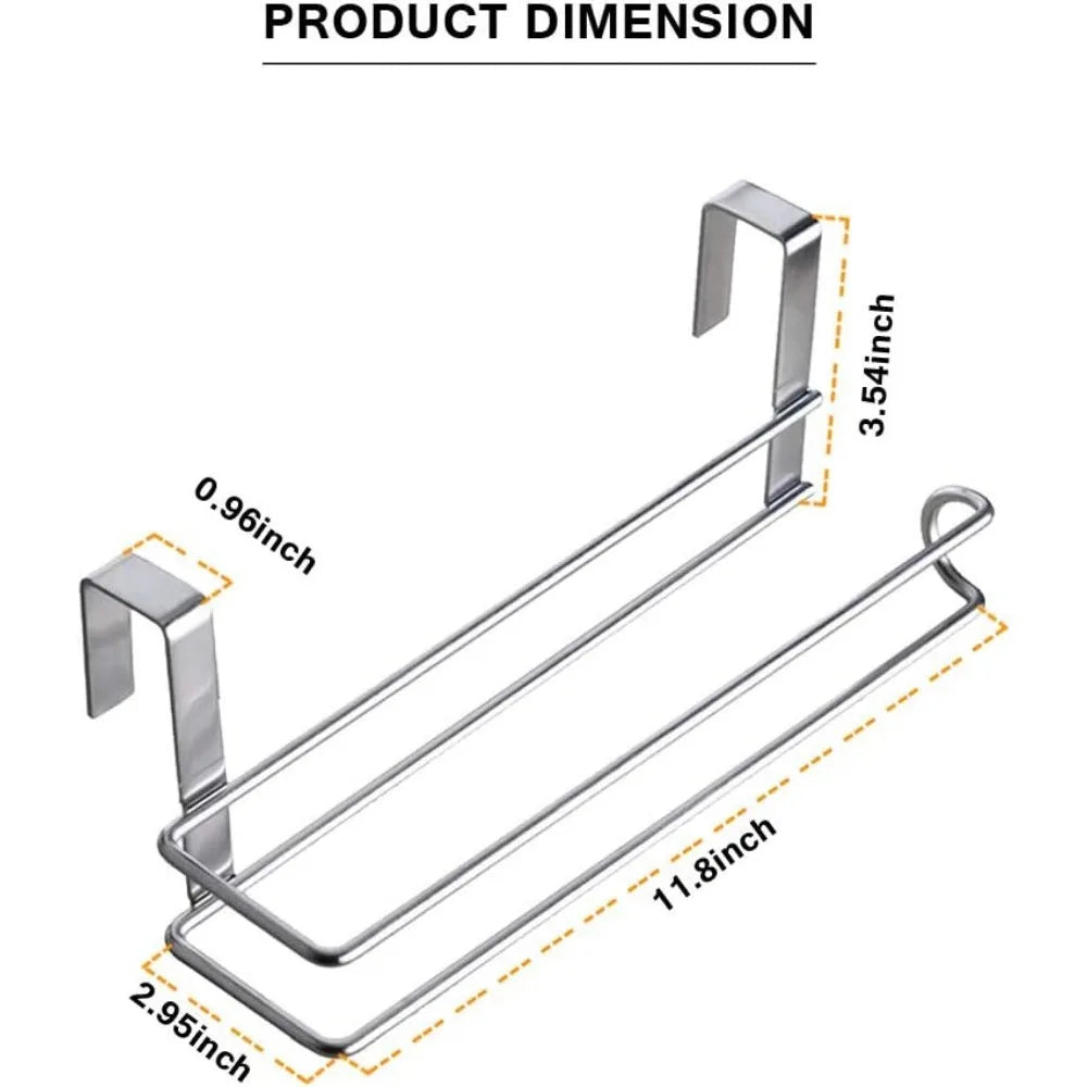 Under Cabinet Over Door Towel Holder