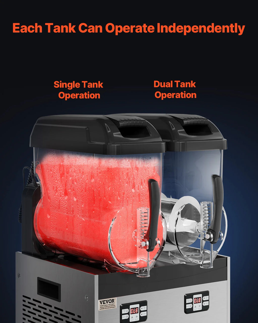 Commercial 3-36L Slushy Machine 1-3 Tanks Stainless