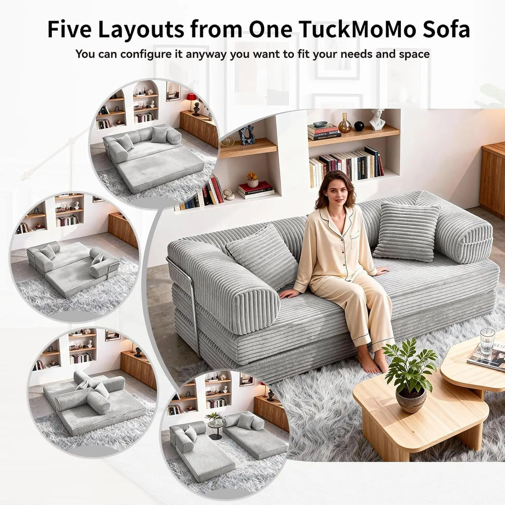 76.77 Inch Convertible Sofa Bed