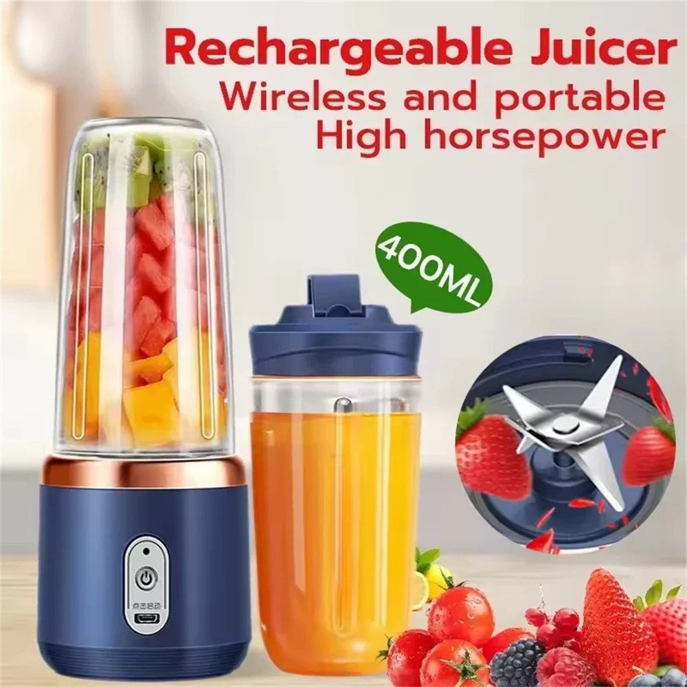 Portable Blender Bottle Electric 6 Blades Multifunction