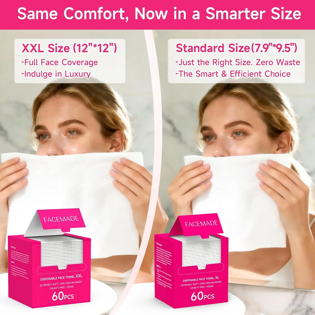 60 Count Disposable Face Towels Biobased