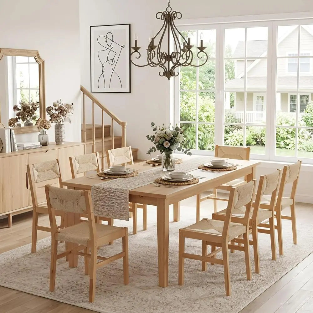 4 Natural Woven Rattan Boho Style
