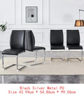 6 Black PU Leather Gold Metal Legs