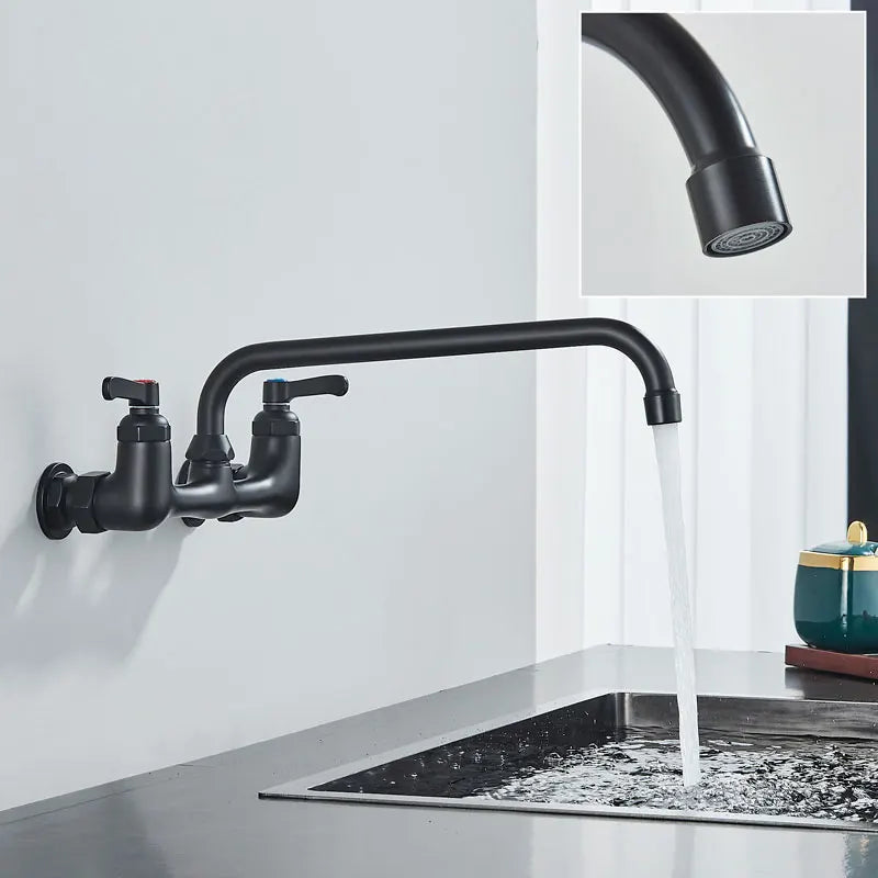 Matte Black Long Spout Wall Mounted