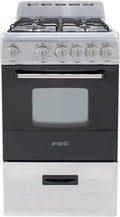 Compact 20-Inch Gas Range Oven 4 Sealed Burners