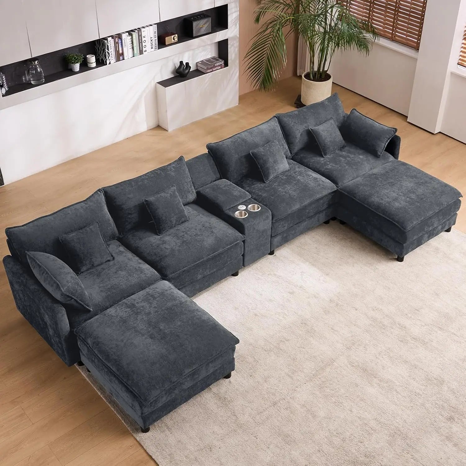 145" Oversized Modular Sectional U-Shaped