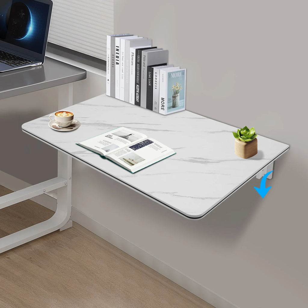 Collapsible shelving on the wall