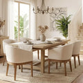 6 Upholstered Linen Barrel