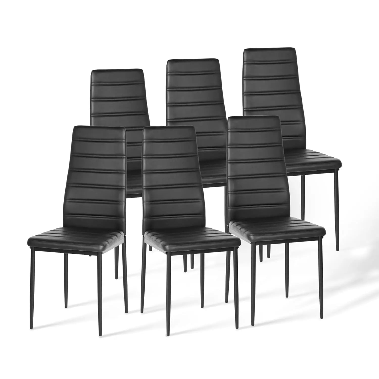 6 Faux Leather Armless Modern